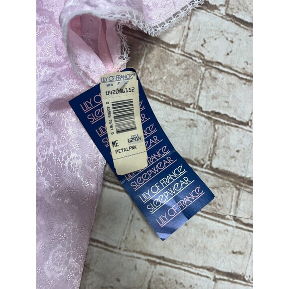 Vintage Lily of France  Night Gown Nightie‎ size Medium Pink Lace NWT - Picture 3 of 6
